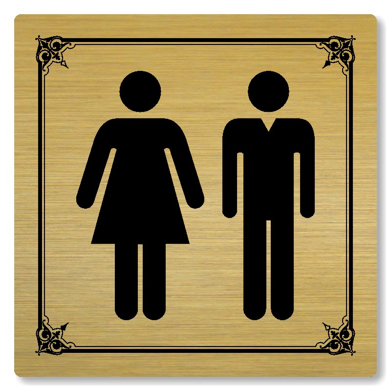 WC společné, 80x80mm, zlatá, Nebraska